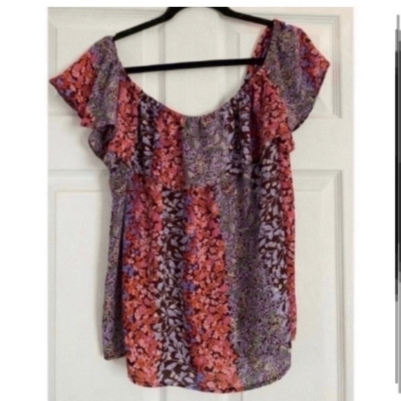ANTHROPOLOGIE Floral Off The Shoulder Top - Picture 3 of 5